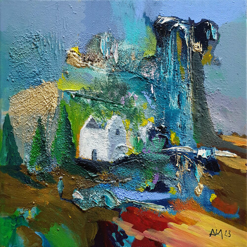 Paysage en or van Philippe Abril, Schilderij te koop op Singulart