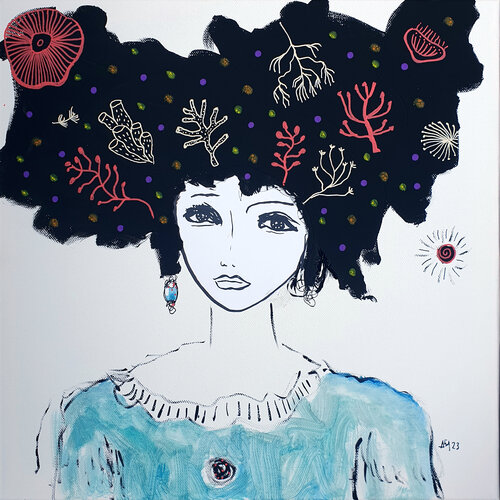 Sarah des océans by Philippe Abril, 회화 for Sale on Singulart