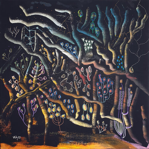 Fleurs salées by Philippe Abril, Painting for Sale on Singulart
