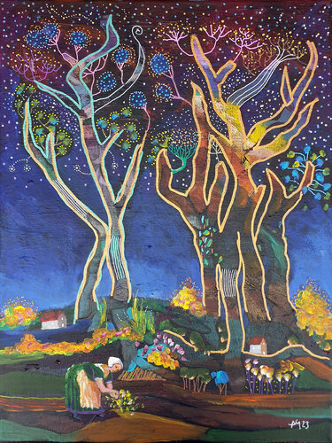 Saisons terrestres par Philippe Abril, Peinture en vente sur Singulart