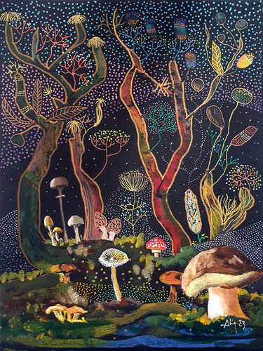 Forêt magique by Philippe Abril, Painting for Sale on Singulart