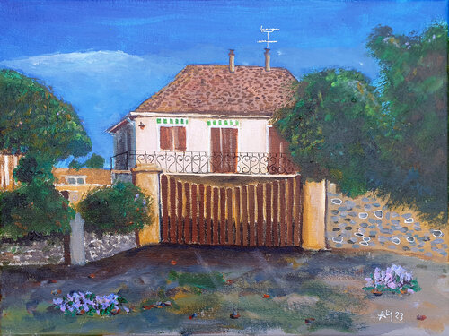 Pavillon à Chezal-Benoît by Philippe Abril, Painting for Sale on Singulart