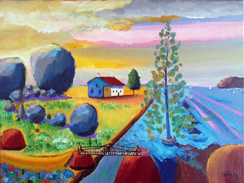 Petit belvédère di Philippe Abril, Pittura in vendita su Singulart