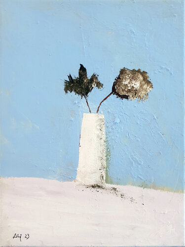 Fleurs minimalistes di Philippe Abril, Pittura in vendita su Singulart