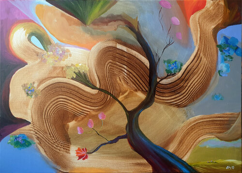 Paysage Musique di Philippe Abril, Pittura in vendita su Singulart
