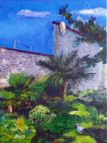 Jardin de ville von Philippe Abril, Malerei kaufen auf Singulart