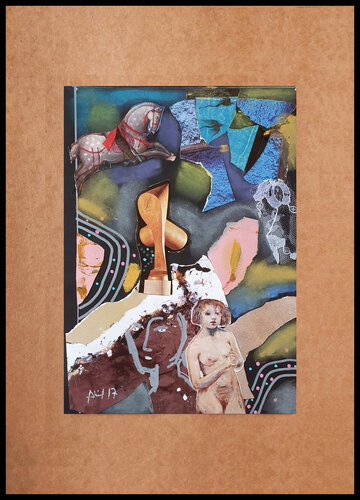 Collages sur Canson noir II by Philippe Abril, Work on Paper for Sale on Singulart