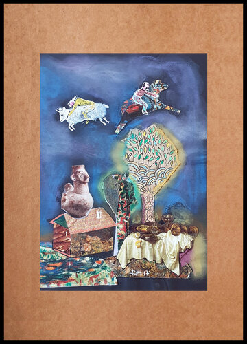Collages sur Canson noir III par Philippe Abril, Œuvre sur papier en vente sur Singulart