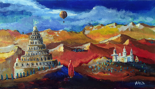 Au delà des temps van Philippe Abril, Schilderij te koop op Singulart