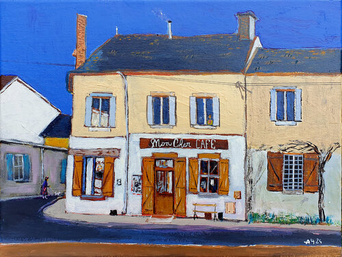 Mon Cher Café par Philippe Abril, Peinture en vente sur Singulart