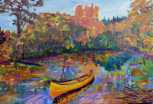 Canoé di Philippe Abril, Pittura in vendita su Singulart