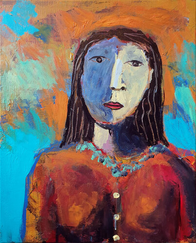Renata -  Mapuche by Philippe Abril, 회화 for Sale on Singulart