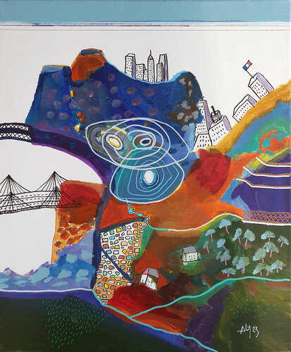 Urbanisme sauvage di Philippe Abril, Pittura in vendita su Singulart