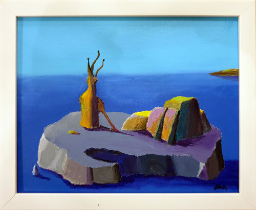 Iles mythologiques (V) di Philippe Abril, Pittura in vendita su Singulart