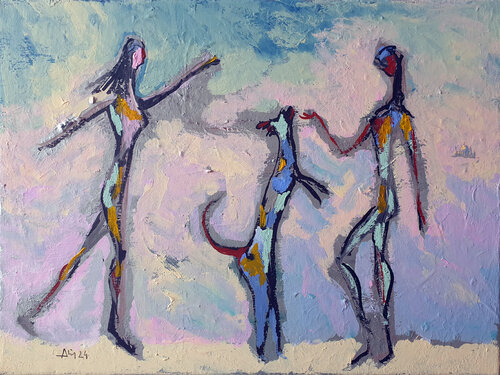 Danseurs No III von Philippe Abril, Malerei kaufen auf Singulart