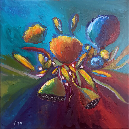 Fleurs de jour, fleurs de nuit di Philippe Abril, Pittura in vendita su Singulart