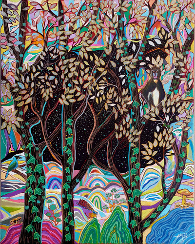 Paysage exotique van Philippe Abril, Schilderij te koop op Singulart