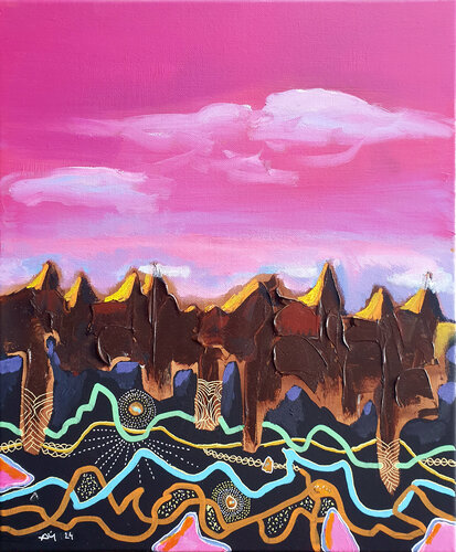 Les montagnes du Nord by Philippe Abril, Painting for Sale on Singulart