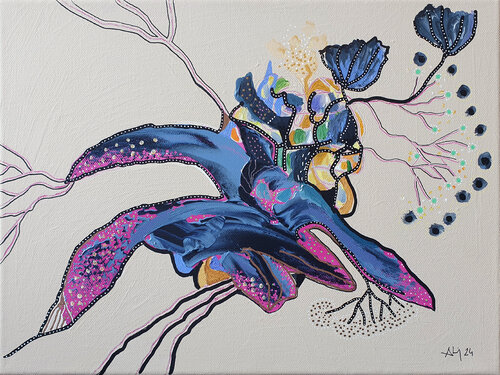 Fleurs en hiver von Philippe Abril, Malerei kaufen auf Singulart