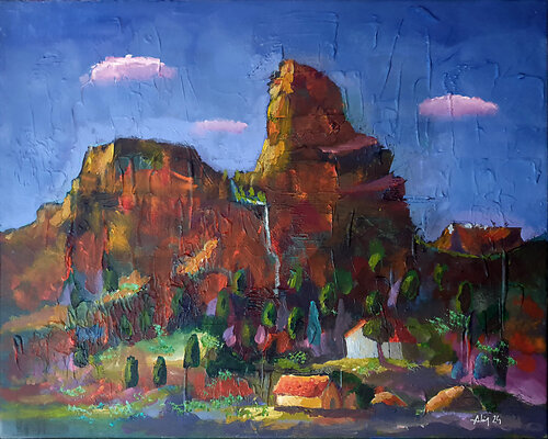 Au pied du Roucas di Philippe Abril, Pittura in vendita su Singulart