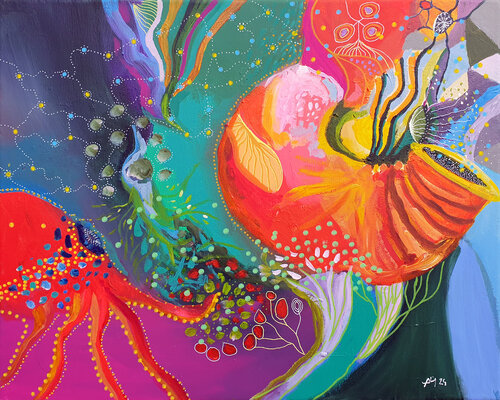 Etranges créatures van Philippe Abril, Schilderij te koop op Singulart