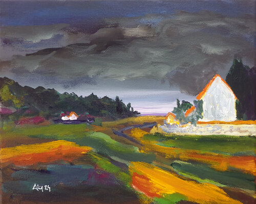 Soir gris by Philippe Abril, Painting for Sale on Singulart