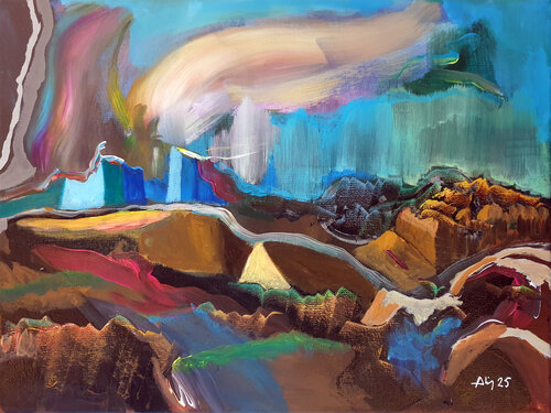Paysage tourmenté von Philippe Abril, Malerei kaufen auf Singulart