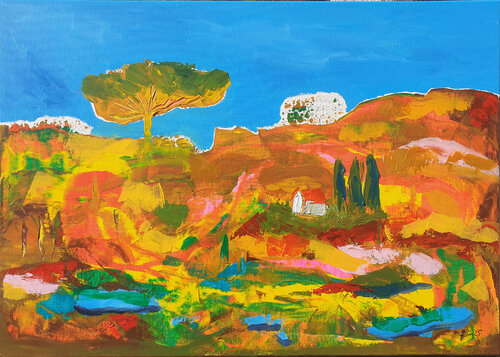 Paysage d'été di Philippe Abril, Pittura in vendita su Singulart