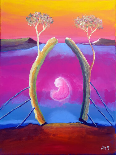 Triptyque de l'alliance : station III by Philippe Abril, Painting for Sale on Singulart