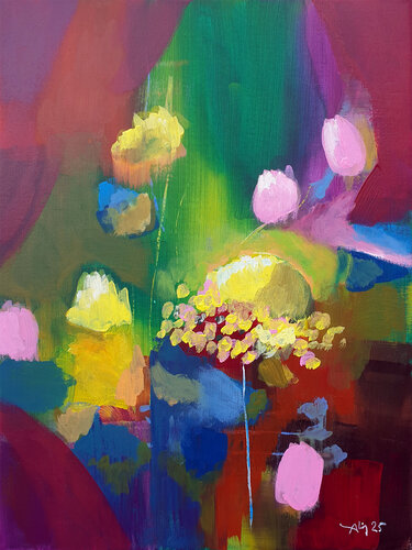 Rideaux rouge van Philippe Abril, Schilderij te koop op Singulart