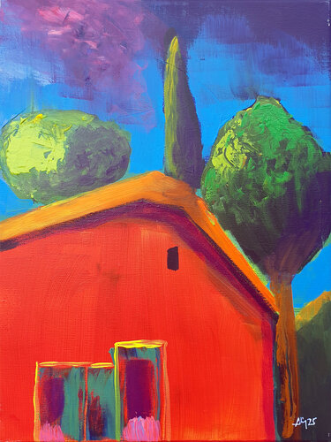 Atelier rouge di Philippe Abril, Pittura in vendita su Singulart