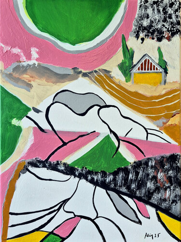 Paysage rose von Philippe Abril, Malerei kaufen auf Singulart