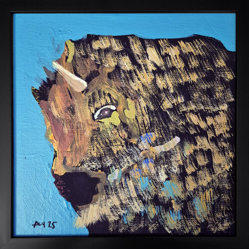 Bison solaire par Philippe Abril, Peinture en vente sur Singulart