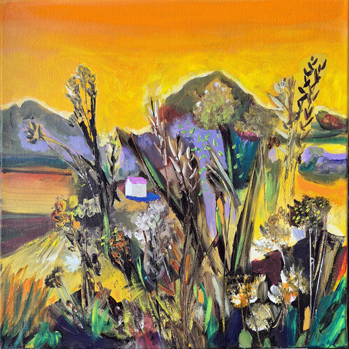 Fleurs de colline von Philippe Abril, Malerei kaufen auf Singulart