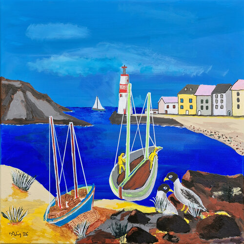 Port de pêche von Philippe Abril, Malerei kaufen auf Singulart