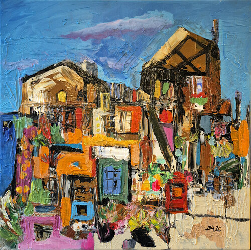 Une ville recousue di Philippe Abril, Pittura in vendita su Singulart