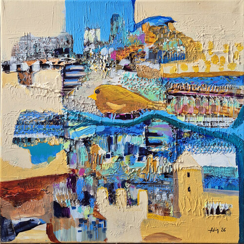 Canari de Carcassonne di Philippe Abril, Pittura in vendita su Singulart