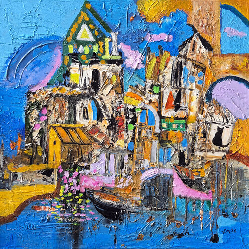 Le chat du quartier von Philippe Abril, Malerei kaufen auf Singulart