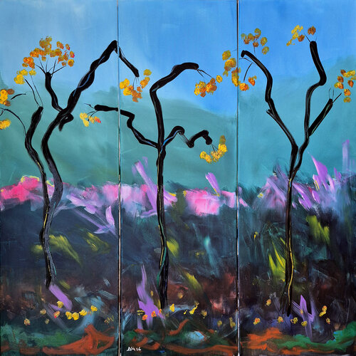 Triptyque Printemps de Philippe Abril, Pintura a la venta en Singulart