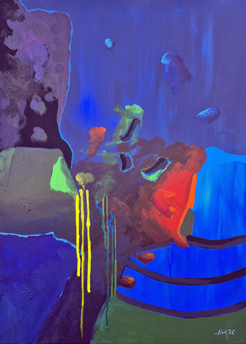 Rouge marine by Philippe Abril, Painting for Sale on Singulart