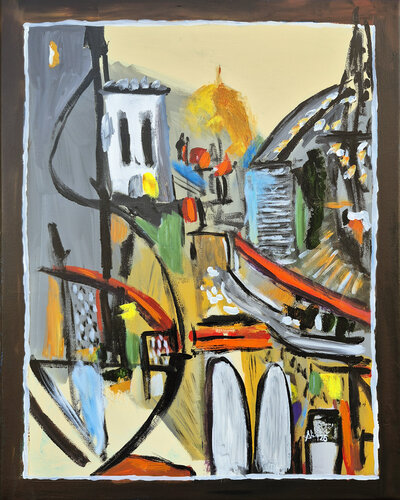 En ville by Philippe Abril, Painting for Sale on Singulart