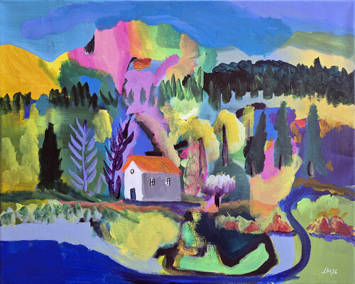 Refuge numéro VII par Philippe Abril, Peinture en vente sur Singulart
