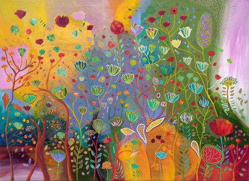 Le message des fleurs par Philippe Abril, Peinture en vente sur Singulart