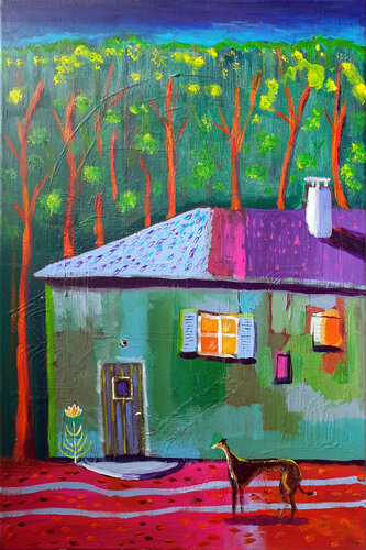 La lisière par Philippe Abril, Peinture en vente sur Singulart