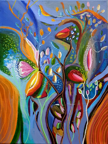 Fleurs magiques par Philippe Abril, Peinture en vente sur Singulart