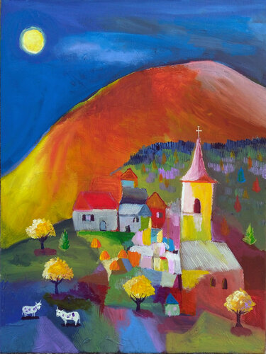 Drôme des collines par Philippe Abril, Peinture en vente sur Singulart
