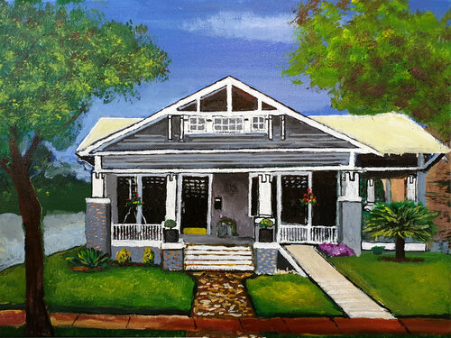 The Grey House par Philippe Abril, Peinture en vente sur Singulart