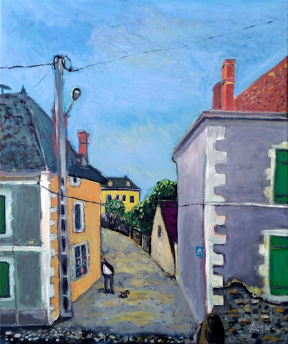 Rue de la Chapellenie par Philippe Abril, Peinture en vente sur Singulart
