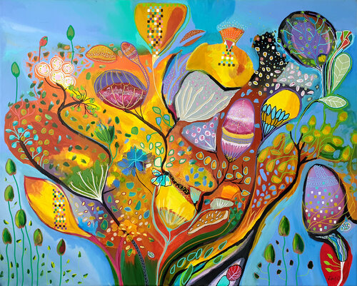 Carrés de verdure di Philippe Abril, Pittura in vendita su Singulart