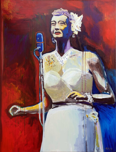 Like Billie Holliday di Philippe Abril, Pittura in vendita su Singulart